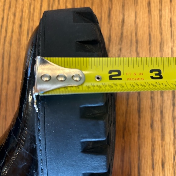 Simmi  London Glossy Black Croc-Embossed Combat Boots Size 9 - Picture 9 of 11